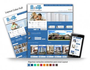 Layout de Site para imobiliária Color full