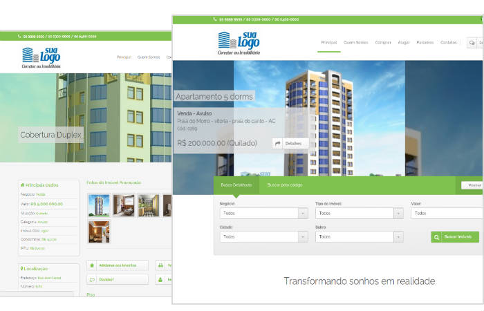 busca de imóveis pela internet site imobiliário