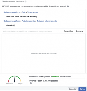 Facebook Ads para corretores de imóveis definindo público 2