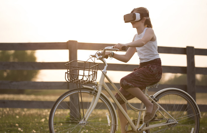 realidade virtual pode vender um imóvel bicicleta